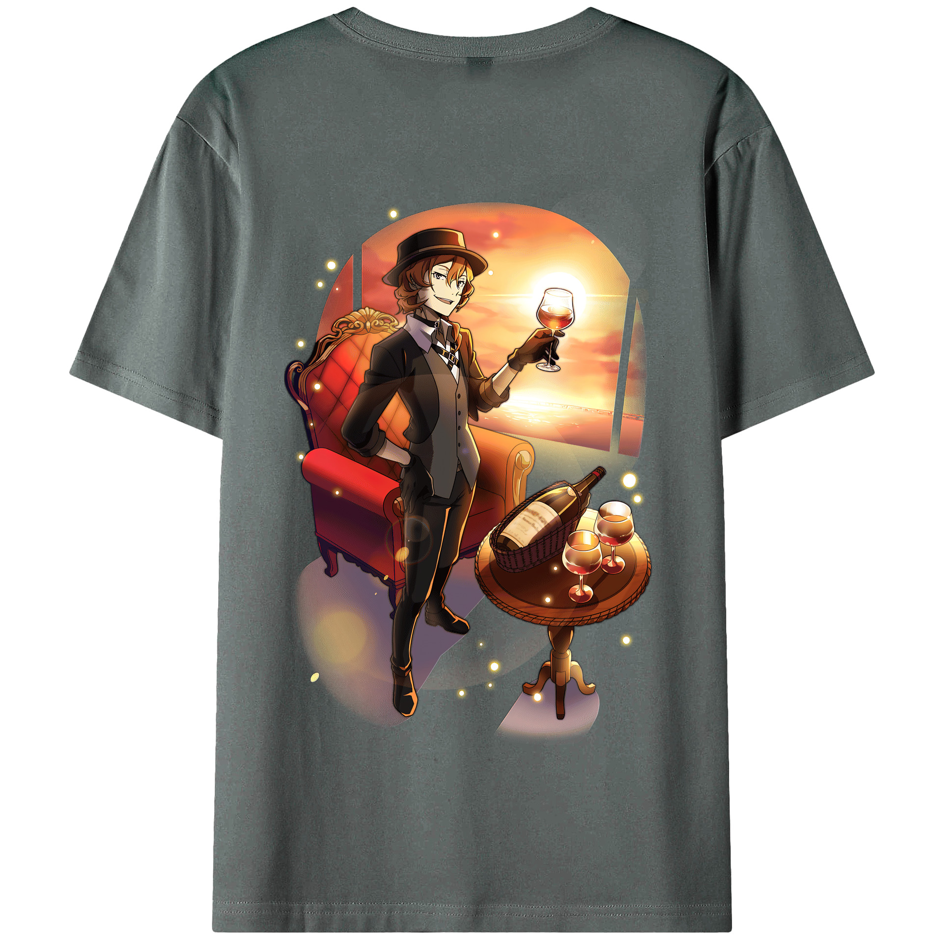 （画像用） 文豪ストレイドッグス Bungo Stray Dogs 綿100％半袖Tシャツ（背面プリント）